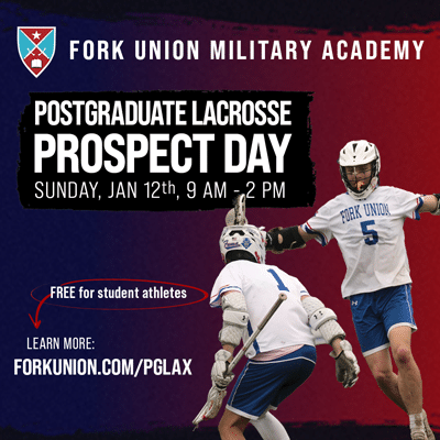 Prospect Day for Postgraduate Lacrosse on Sunday, January 12, 2025.